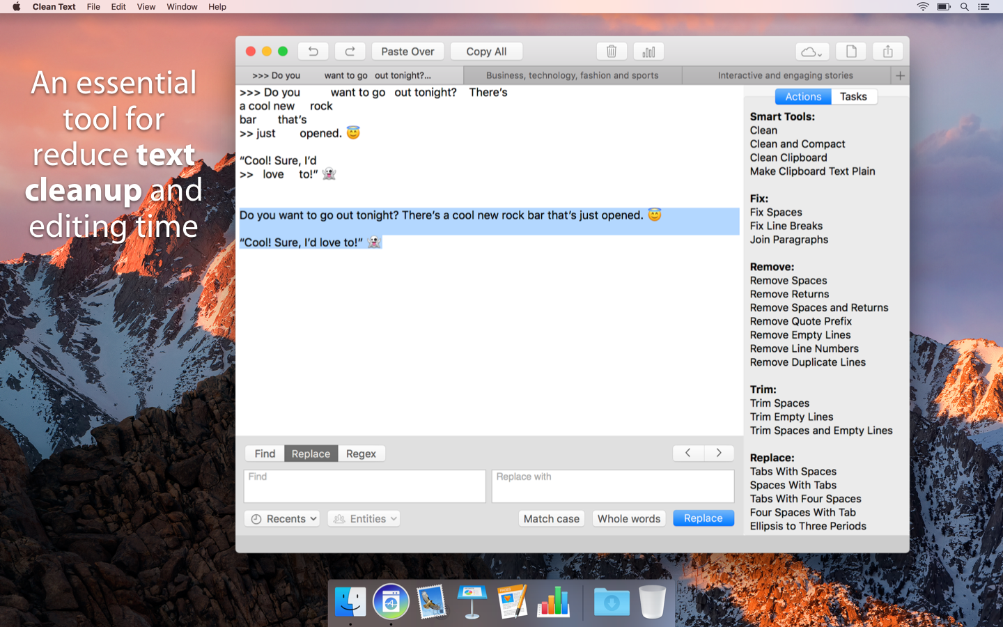 clean text mac free